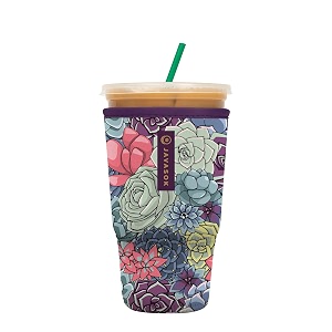 sok it javasok iced coffee amp cold soda insulated neoprene cup sleeve succulents large 30-32oz