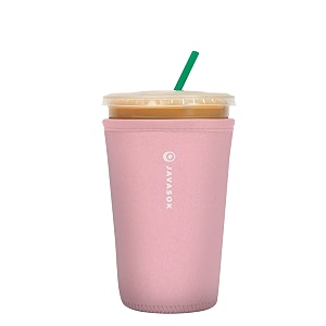sok it javasok iced coffee amp cold soda insulated neoprene cup sleeve millennial pink medium 22-28oz