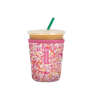 sok it javasok iced coffee amp cold soda insulated neoprene cup sleeve floral hearts small 16-20oz