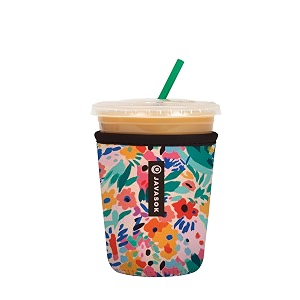 sok it javasok iced coffee amp cold soda insulated neoprene cup sleeve abstract floral small 16-20oz