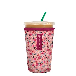 sok it javasok iced coffee amp cold soda insulated neoprene cup sleeve spring bouquet medium 22-28oz