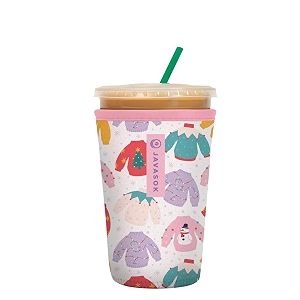 sok it javasok iced coffee amp cold soda insulated neoprene cup sleeve cozy knits medium 22-28oz