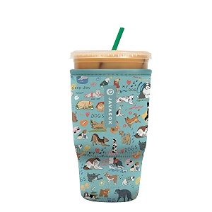 sok it javasok iced coffee amp cold soda insulated neoprene cup sleeve dog days forever large 30-32oz