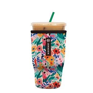 sok it javasok iced coffee amp cold soda insulated neoprene cup sleeve abstract floral large 30-32oz