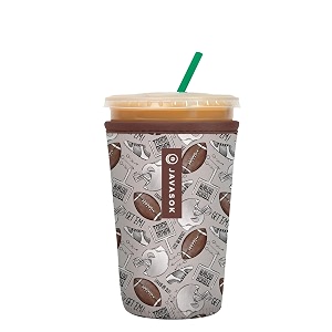 sok it javasok iced coffee amp cold soda insulated neoprene cup sleeve football medium 22-28oz