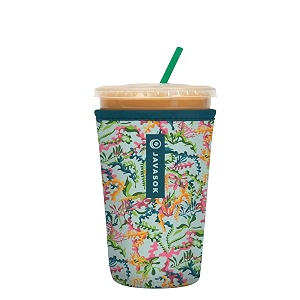 sok it javasok iced coffee amp cold soda insulated neoprene cup sleeve colorful corals medium 22-28oz
