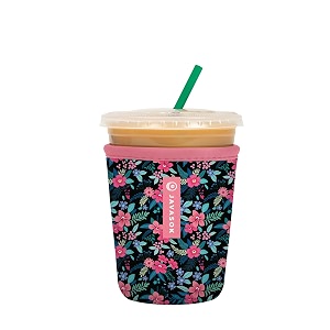sok it javasok iced coffee amp cold soda insulated neoprene cup sleeve tropical blooms small 16-20oz