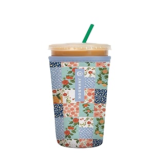 sok it javasok iced coffee amp cold soda insulated neoprene cup sleeve garden quilt medium 22-28oz