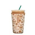 Sok It JavaSok Iced Coffee &amp; Cold Soda Insulated Neoprene Cup Sleeve (Cinnamon Swirl, Medium: 22-28oz)