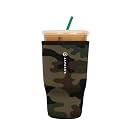 Sok It JavaSok Iced Coffee &amp; Cold Soda Insulated Neoprene Cup Sleeve (Green Camo, Large: 30-32oz)