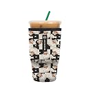 Sok It JavaSok Iced Coffee &amp; Cold Soda Insulated Neoprene Cup Sleeve (Checkin' It Twice, Large: 30-32oz)