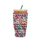 Sok It JavaSok Iced Coffee &amp; Cold Soda Insulated Neoprene Cup Sleeve (Cozy in Color, Large: 30-32oz)