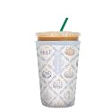 Sok It JavaSok Iced Coffee &amp; Cold Soda Insulated Neoprene Cup Sleeve (Porcelain Pumpkin, Medium: 22-28oz)