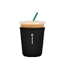 Sok It JavaSok Iced Coffee &amp; Cold Soda Insulated Neoprene Cup Sleeve (Black, Small: 16-20oz)