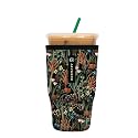 Sok It JavaSok Iced Coffee &amp; Cold Soda Insulated Neoprene Cup Sleeve (Forest Foliage, Large: 30-32oz)