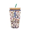 Sok It JavaSok Iced Coffee &amp; Cold Soda Insulated Neoprene Cup Sleeve (Happiest Cup, XLarge: 38-42oz)