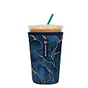 Sok It JavaSok Iced Coffee &amp; Cold Soda Insulated Neoprene Cup Sleeve (Midnight Hour, Medium: 22-28oz)
