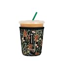 Sok It JavaSok Iced Coffee &amp; Cold Soda Insulated Neoprene Cup Sleeve (Forest Foliage, Small: 16-20oz)