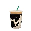 Sok It JavaSok Iced Coffee &amp; Cold Soda Insulated Neoprene Cup Sleeve (Cow Print, Small: 16-20oz)