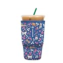 Sok It JavaSok Iced Coffee &amp; Cold Soda Insulated Neoprene Cup Sleeve (Purr-fection, Large: 30-32oz)