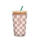 Sok It JavaSok Iced Coffee &amp; Cold Soda Insulated Neoprene Cup Sleeve (Picnic in Paris, Medium: 22-28oz)