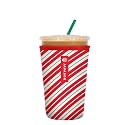 Sok It JavaSok Iced Coffee &amp; Cold Soda Insulated Neoprene Cup Sleeve (Candy Cane Stripes, Medium: 22-28oz)