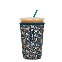 Sok It JavaSok Iced Coffee &amp; Cold Soda Insulated Neoprene Cup Sleeve (Early Birds, Medium: 22-28oz)