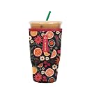 Sok It JavaSok Iced Coffee &amp; Cold Soda Insulated Neoprene Cup Sleeve (Festive Fruit, Large: 30-32oz)