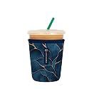 Sok It JavaSok Iced Coffee &amp; Cold Soda Insulated Neoprene Cup Sleeve (Midnight Hour, Small: 16-20oz)