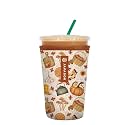 Sok It JavaSok Iced Coffee &amp; Cold Soda Insulated Neoprene Cup Sleeve (Cozy Season, Medium: 22-28oz)