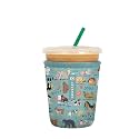 Sok It JavaSok Iced Coffee &amp; Cold Soda Insulated Neoprene Cup Sleeve (Dog Days Forever, Small: 16-20oz)