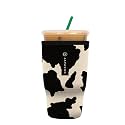 Sok It JavaSok Iced Coffee &amp; Cold Soda Insulated Neoprene Cup Sleeve (Cow Print, Large: 30-32oz)