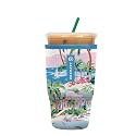 Sok It JavaSok Iced Coffee & Cold Soda Insulated Neoprene Cup Sleeve (Beachside Bliss, Large: 30-32oz)