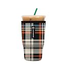Sok It JavaSok Iced Coffee &amp; Cold Soda Insulated Neoprene Cup Sleeve (Fall Flannel, Large: 30-32oz)