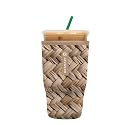 Sok It JavaSok Iced Coffee &amp; Cold Soda Insulated Neoprene Cup Sleeve (Summer in Saint-Tropez, Large: 30-32oz)