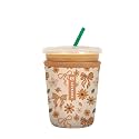 Sok It JavaSok Iced Coffee &amp; Cold Soda Insulated Neoprene Cup Sleeve (Cinnamon Swirl, Small: 16-20oz)