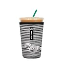 Sok It JavaSok Iced Coffee &amp; Cold Soda Insulated Neoprene Cup Sleeve (Peek-A-BOO, Medium: 22-28oz)