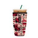 Sok It JavaSok Iced Coffee &amp; Cold Soda Insulated Neoprene Cup Sleeve (Girl Power, Large: 30-32oz)