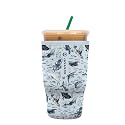 Sok It JavaSok Iced Coffee &amp; Cold Soda Insulated Neoprene Cup Sleeve (Ocean Echo, Large: 30-32oz)