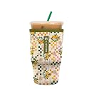 Sok It JavaSok Iced Coffee &amp; Cold Soda Insulated Neoprene Cup Sleeve (Citrus Delight, Large: 30-32oz)