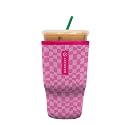 Sok It JavaSok Iced Coffee &amp; Cold Soda Insulated Neoprene Cup Sleeve (Pink Grand Prix, Large: 30-32oz)