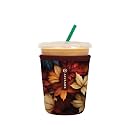 Sok It JavaSok Iced Coffee &amp; Cold Soda Insulated Neoprene Cup Sleeve (Fall Blend, Small: 16-20oz)