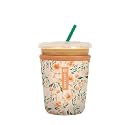 Sok It JavaSok Iced Coffee &amp; Cold Soda Insulated Neoprene Cup Sleeve (Blush Blossoms, Small: 16-20oz)