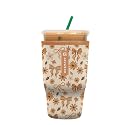 Sok It JavaSok Iced Coffee &amp; Cold Soda Insulated Neoprene Cup Sleeve (Cinnamon Swirl, Large: 30-32oz)