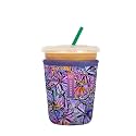 Sok It JavaSok Iced Coffee &amp; Cold Soda Insulated Neoprene Cup Sleeve (Butterfly Galaxy, Small: 16-20oz)