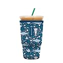 Sok It JavaSok Iced Coffee &amp; Cold Soda Insulated Neoprene Cup Sleeve (Happy Sharks, XLarge: 38-42oz)