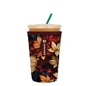 Sok It JavaSok Iced Coffee &amp; Cold Soda Insulated Neoprene Cup Sleeve (Fall Blend, Medium: 22-28oz)