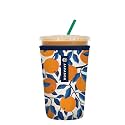 Sok It JavaSok Iced Coffee &amp; Cold Soda Insulated Neoprene Cup Sleeve (Peel the Love, Medium: 22-28oz)