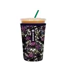 Sok It JavaSok Iced Coffee &amp; Cold Soda Insulated Neoprene Cup Sleeve (After Dark, Medium: 22-28oz)