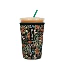 Sok It JavaSok Iced Coffee &amp; Cold Soda Insulated Neoprene Cup Sleeve (Forest Foliage, Medium: 22-28oz)
